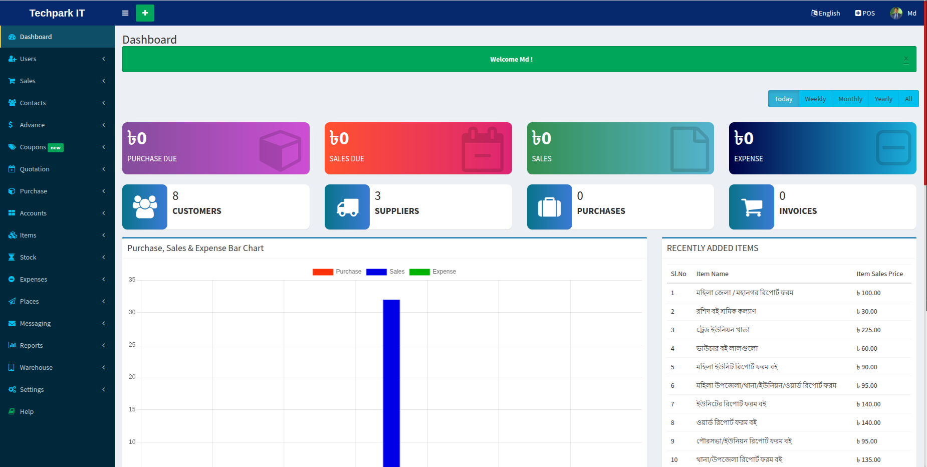 TechPark Inventory Management